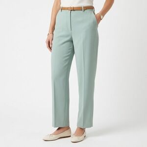 EILEEN FISHER Women's Light Blue Wide Leg Cropped Pants Size L